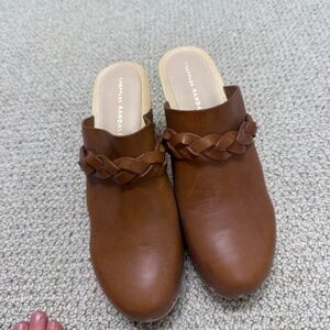 Loeffler Randall Women's Lupa Mid Heel Clog Tan size 8